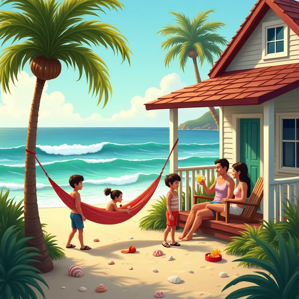 Urokliwy molo w Santa Cruz, z kolorowymi budynkami i turystami spacerującymi po nim.