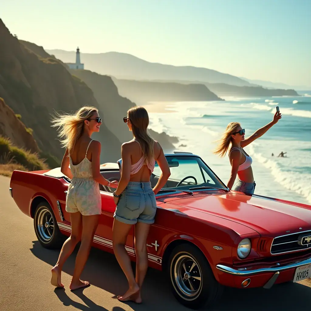 Widok na latarnię morską w Point Reyes, otoczoną dziką przyrodą i oceanu.