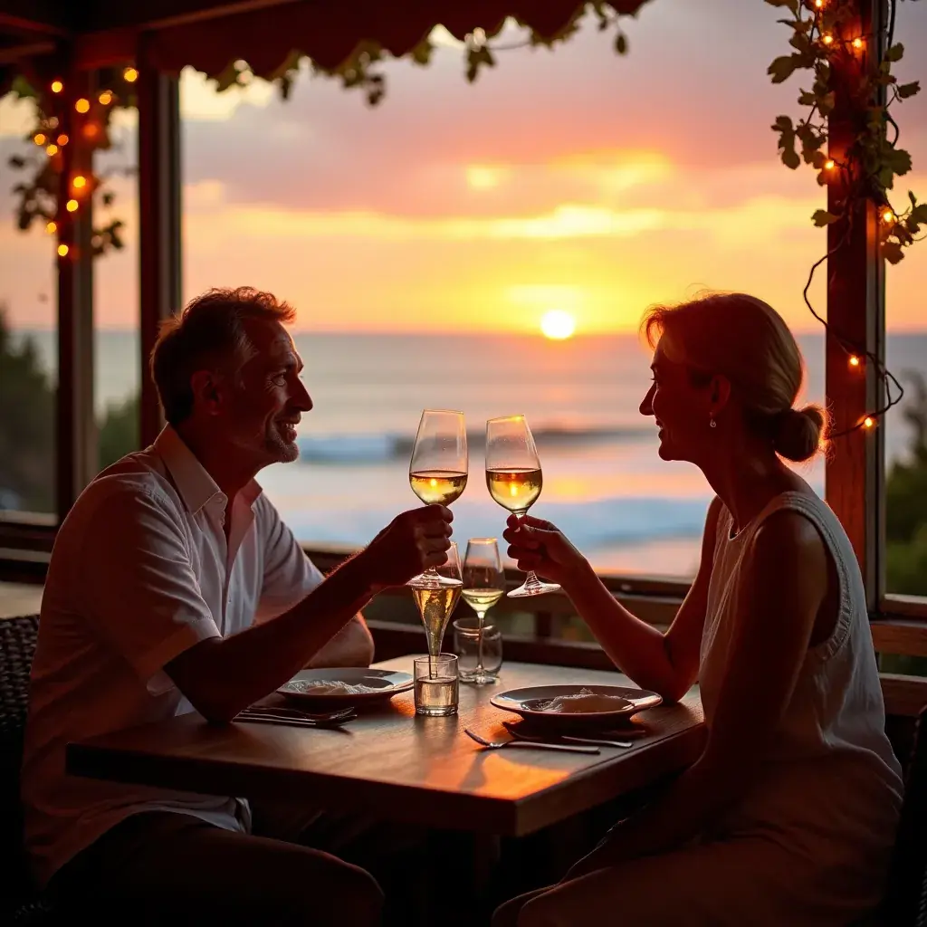 Kolorowe budynki wzdłuż plaży w San Diego, z turystami i falami w oddali.